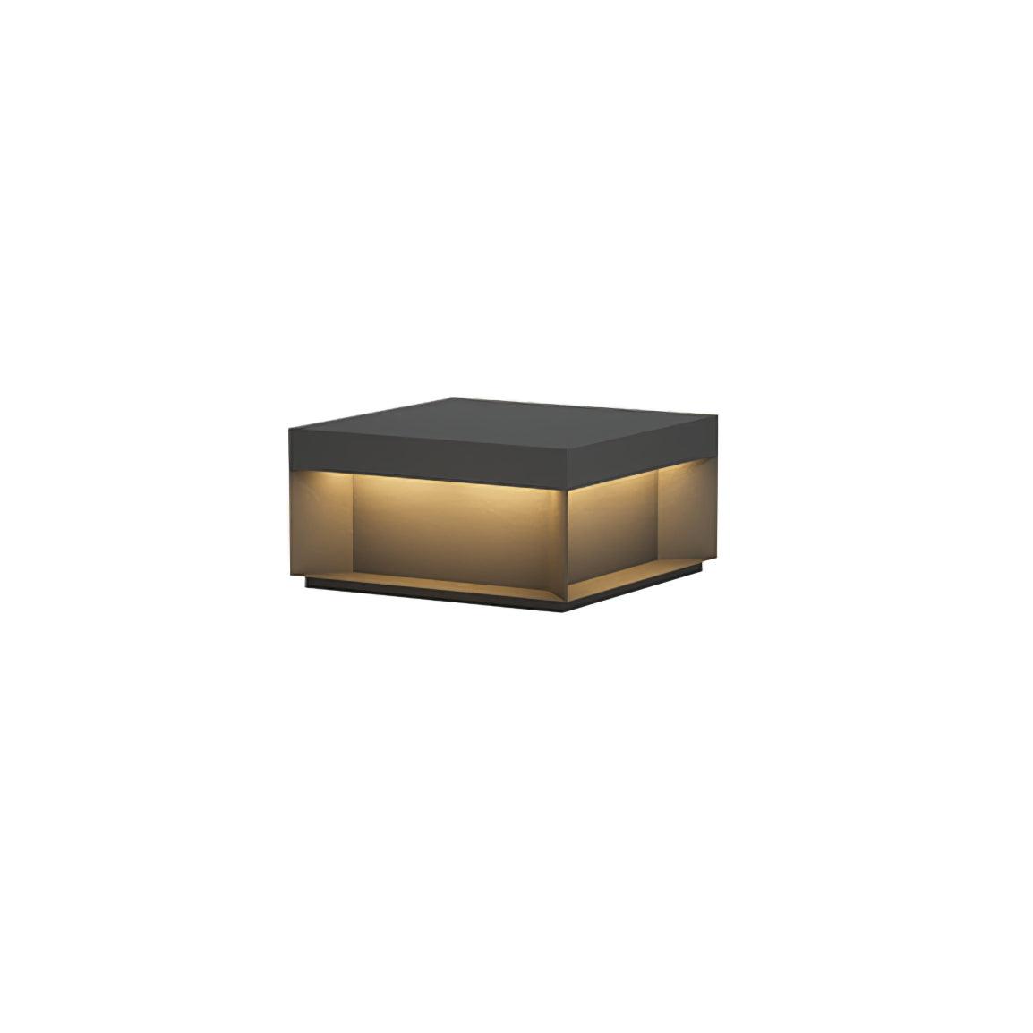 Outdoor Black Box Lamp Post Lighting Lobby