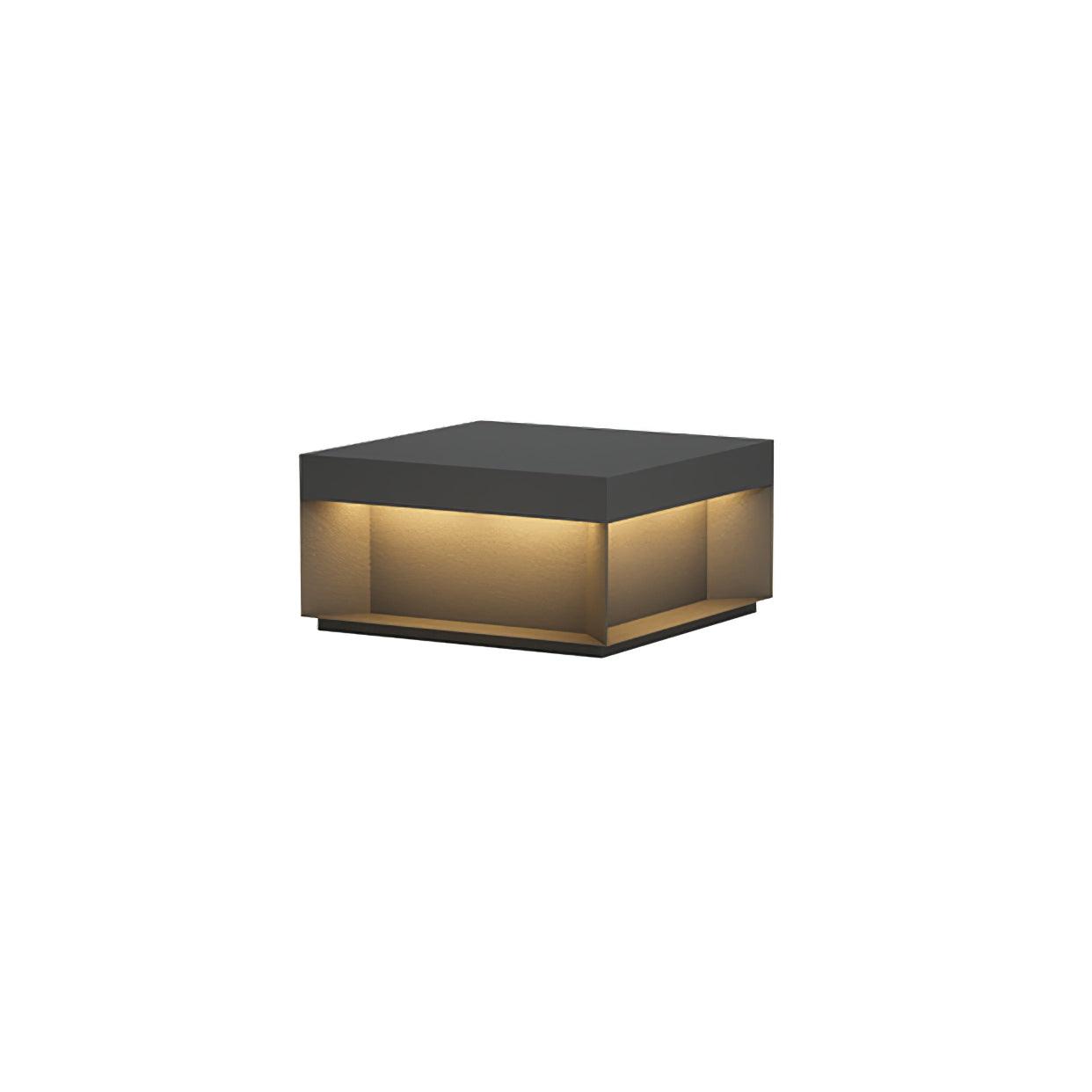 Outdoor Black Box Lamp Post Lighting Lobby