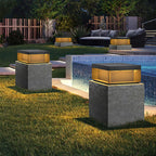 Outdoor Black Box Lamp Post Lighting Lobby