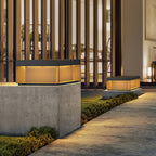 Outdoor Black Box Lamp Post Lighting Lobby