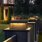 Outdoor Black Box Lamp Post Lighting Lobby
