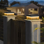 Outdoor Black Box Lamp Post Lighting Lobby