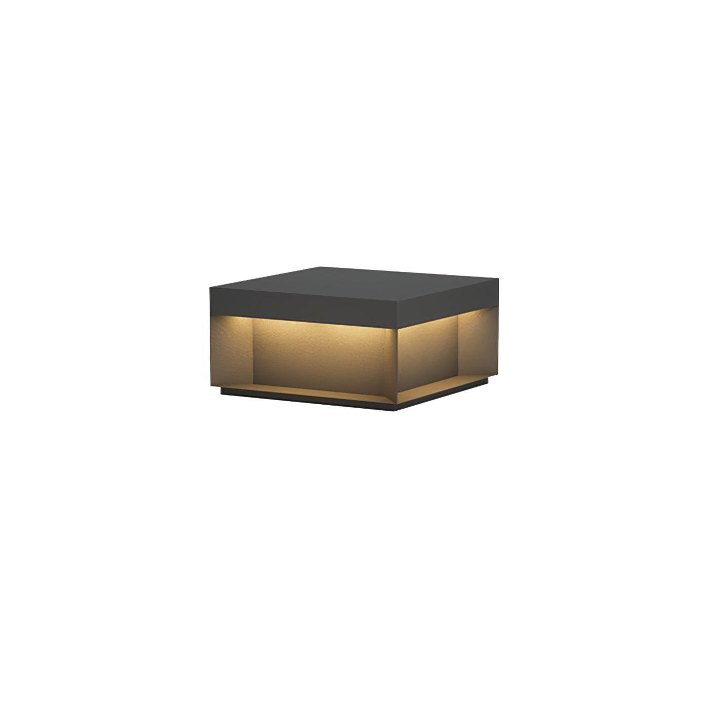 Outdoor Black Box Lamp Post Lighting Lobby