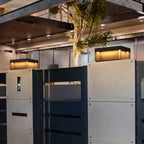 Outdoor Black Box Lamp Post Lighting Lobby