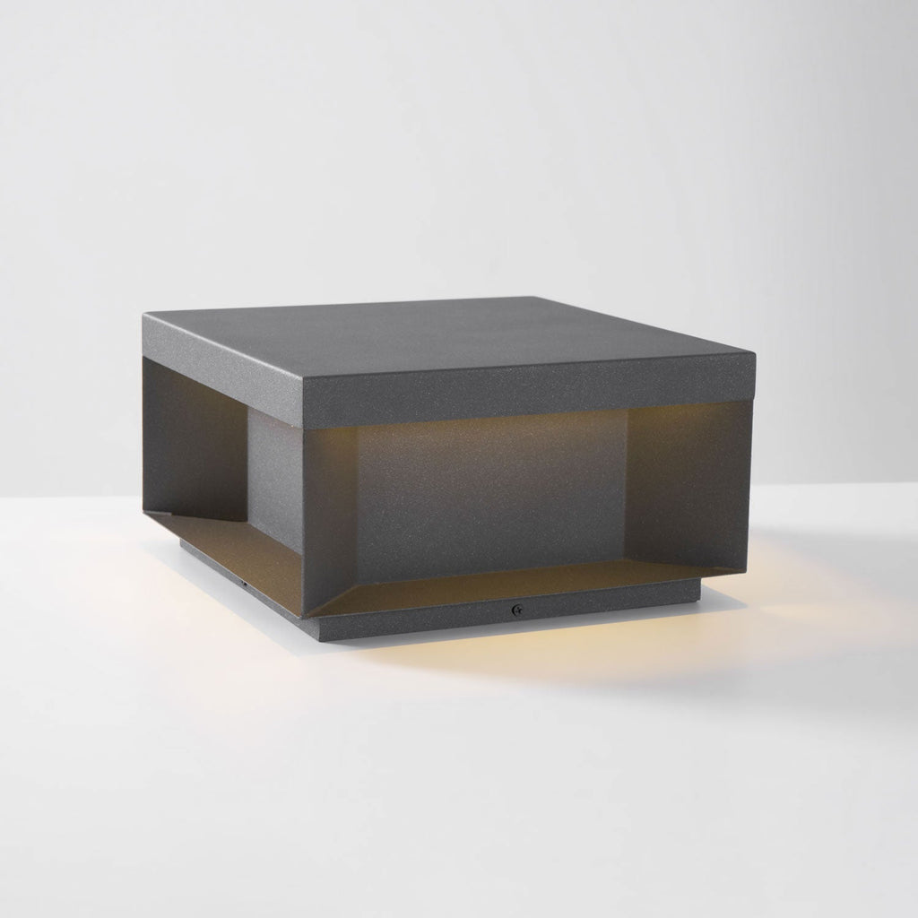 Outdoor Black Box Lamp Post Lighting Lobby