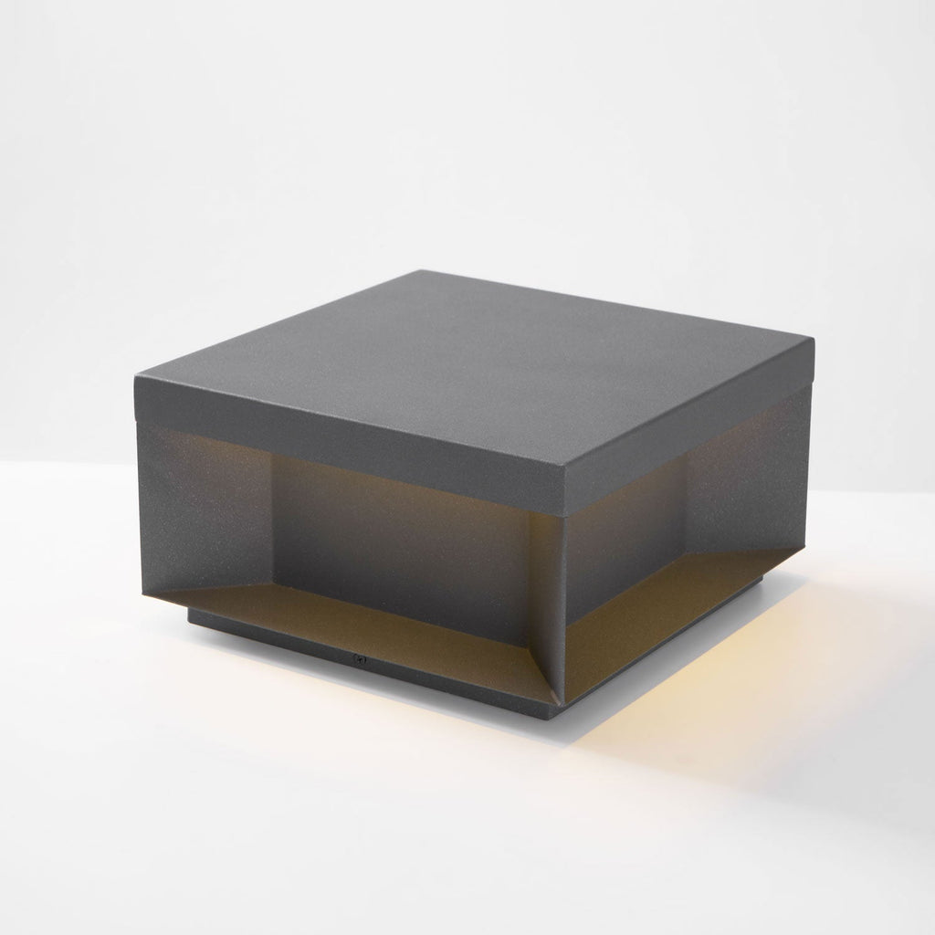 Outdoor Black Box Lamp Post Lighting Lobby