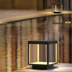 Outdoor Post Light With Square Frame Lighting Lobby