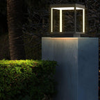 Outdoor Post Light With Square Frame Lighting Lobby