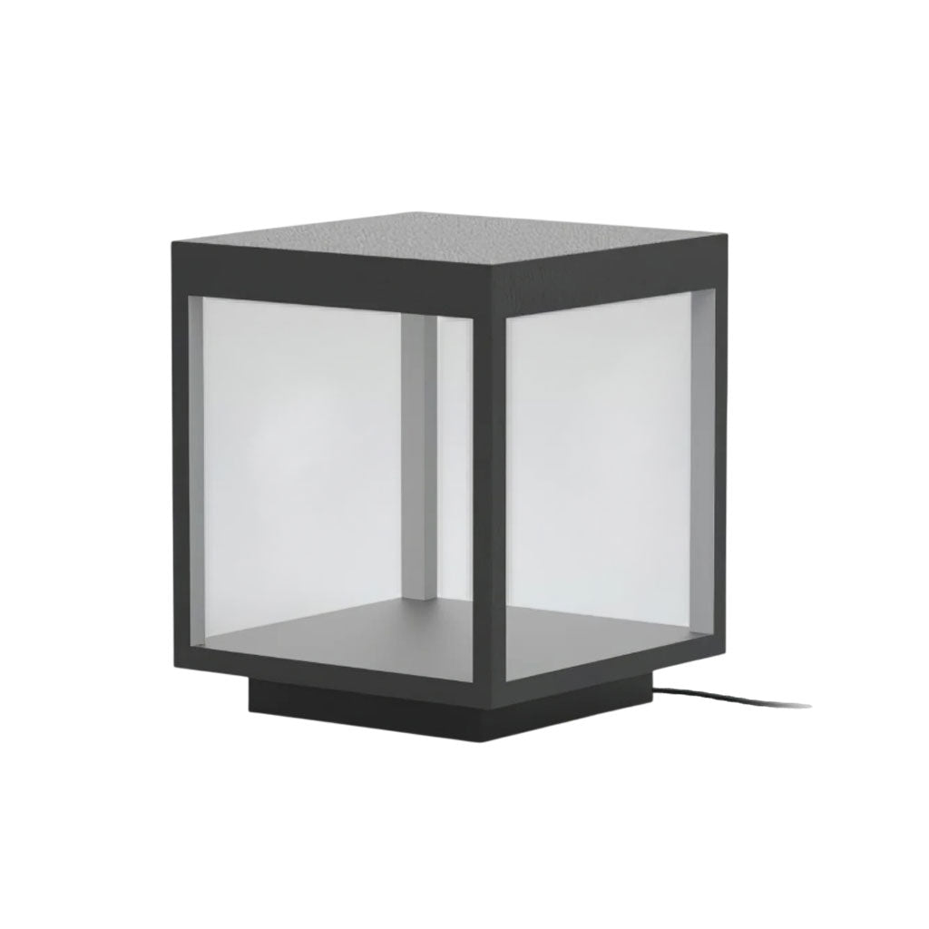 Outdoor Post Light With Square Frame Lighting Lobby