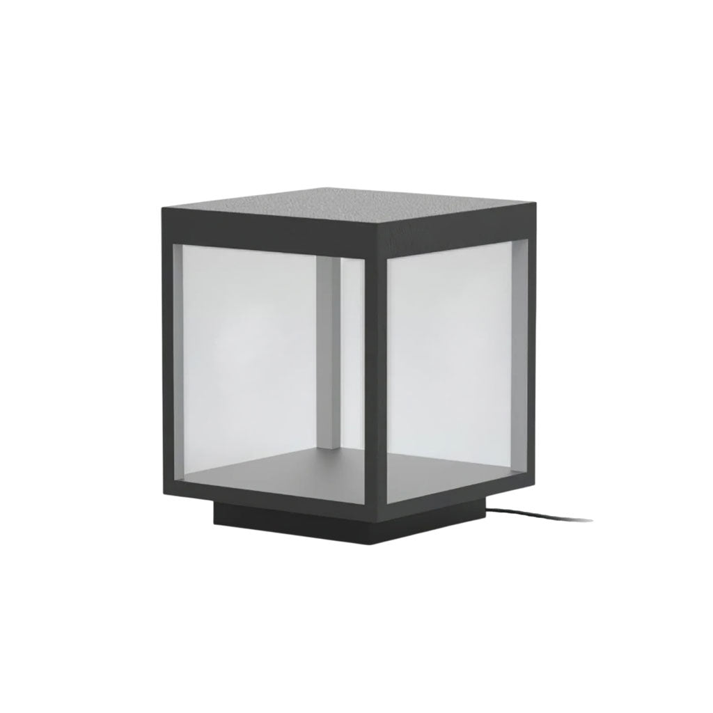 Outdoor Post Light With Square Frame Lighting Lobby