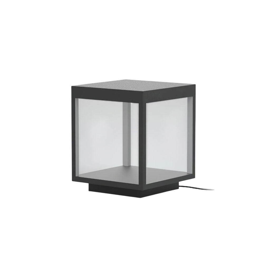 Outdoor Post Light With Square Frame Lighting Lobby