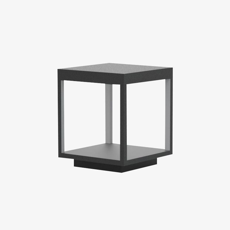 Outdoor Post Light With Square Frame Lighting Lobby