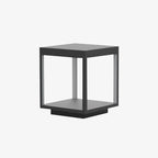 Outdoor Post Light With Square Frame Lighting Lobby