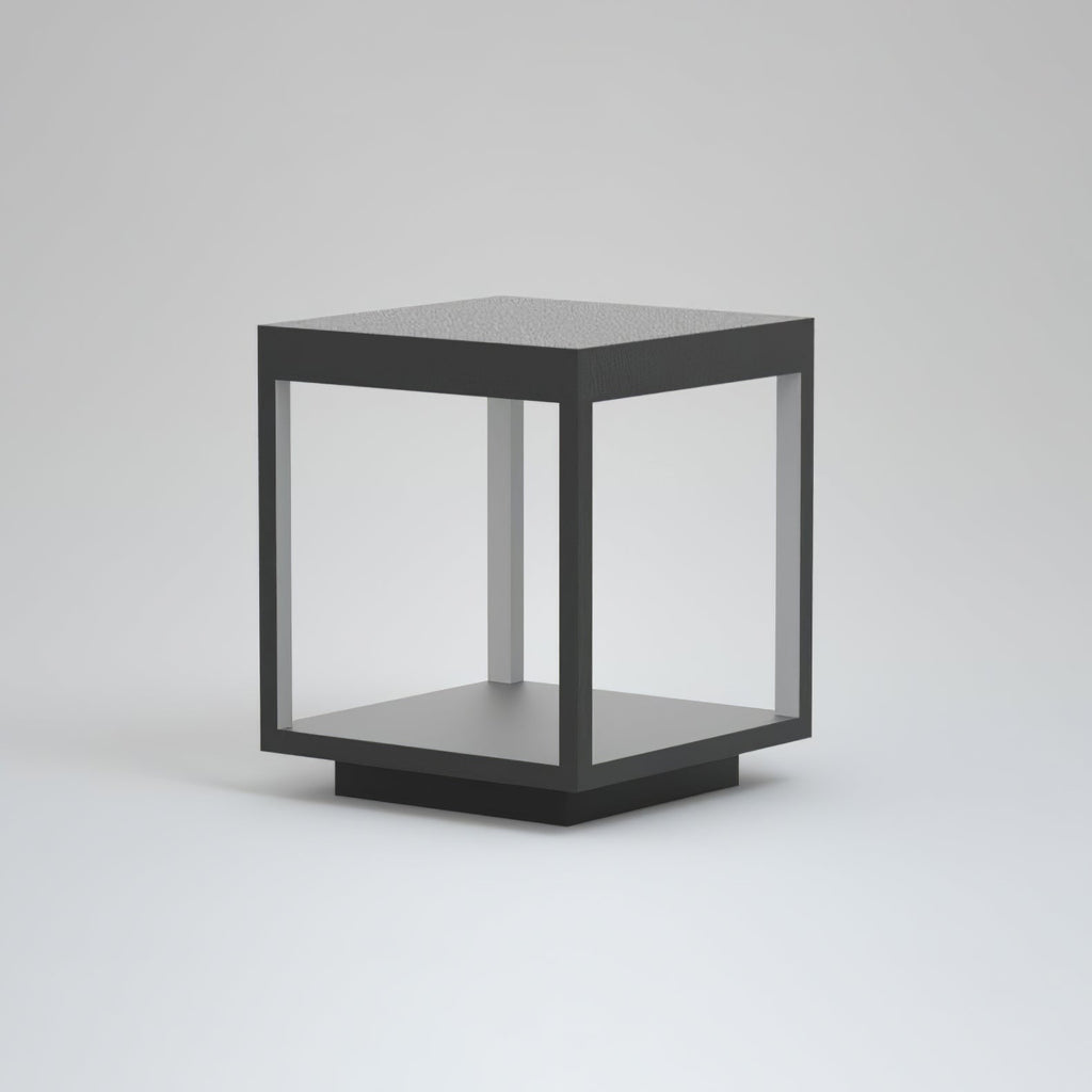 Outdoor Post Light With Square Frame Lighting Lobby