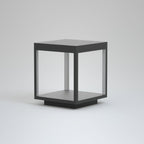 Outdoor Post Light With Square Frame Lighting Lobby