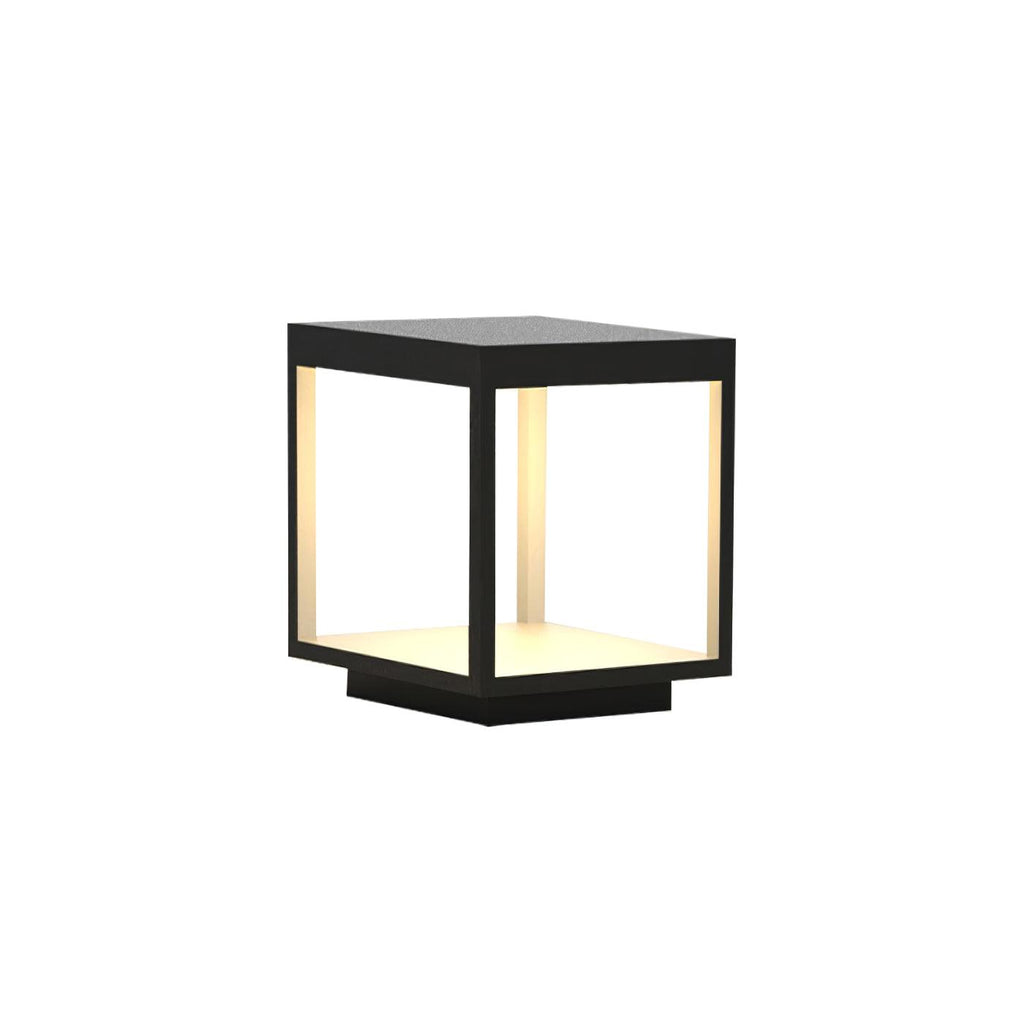 Outdoor Post Light With Square Frame Lighting Lobby