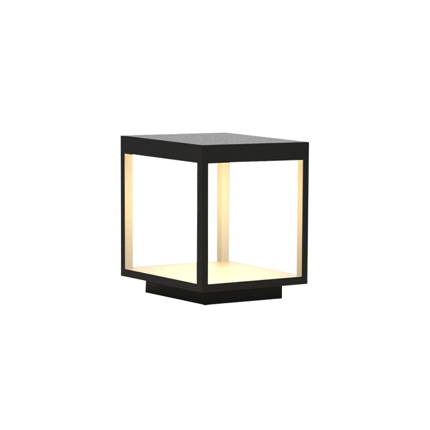 Outdoor Post Light With Square Frame Lighting Lobby