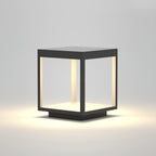 Outdoor Post Light With Square Frame Lighting Lobby