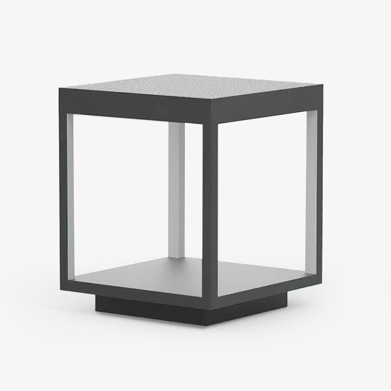 Outdoor Post Light With Square Frame Lighting Lobby
