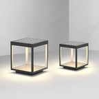 Outdoor Post Light With Square Frame Lighting Lobby