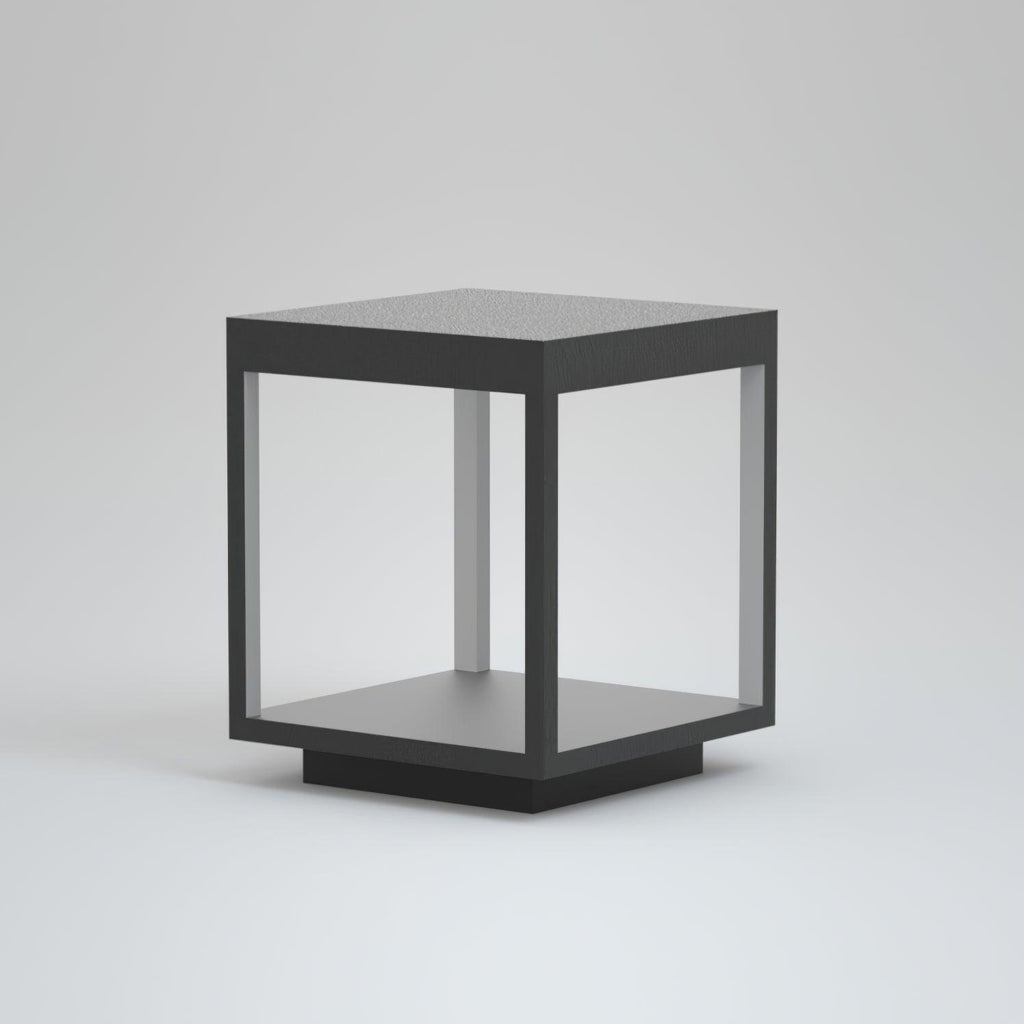 Outdoor Post Light With Square Frame Lighting Lobby