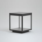 Outdoor Post Light With Square Frame Lighting Lobby
