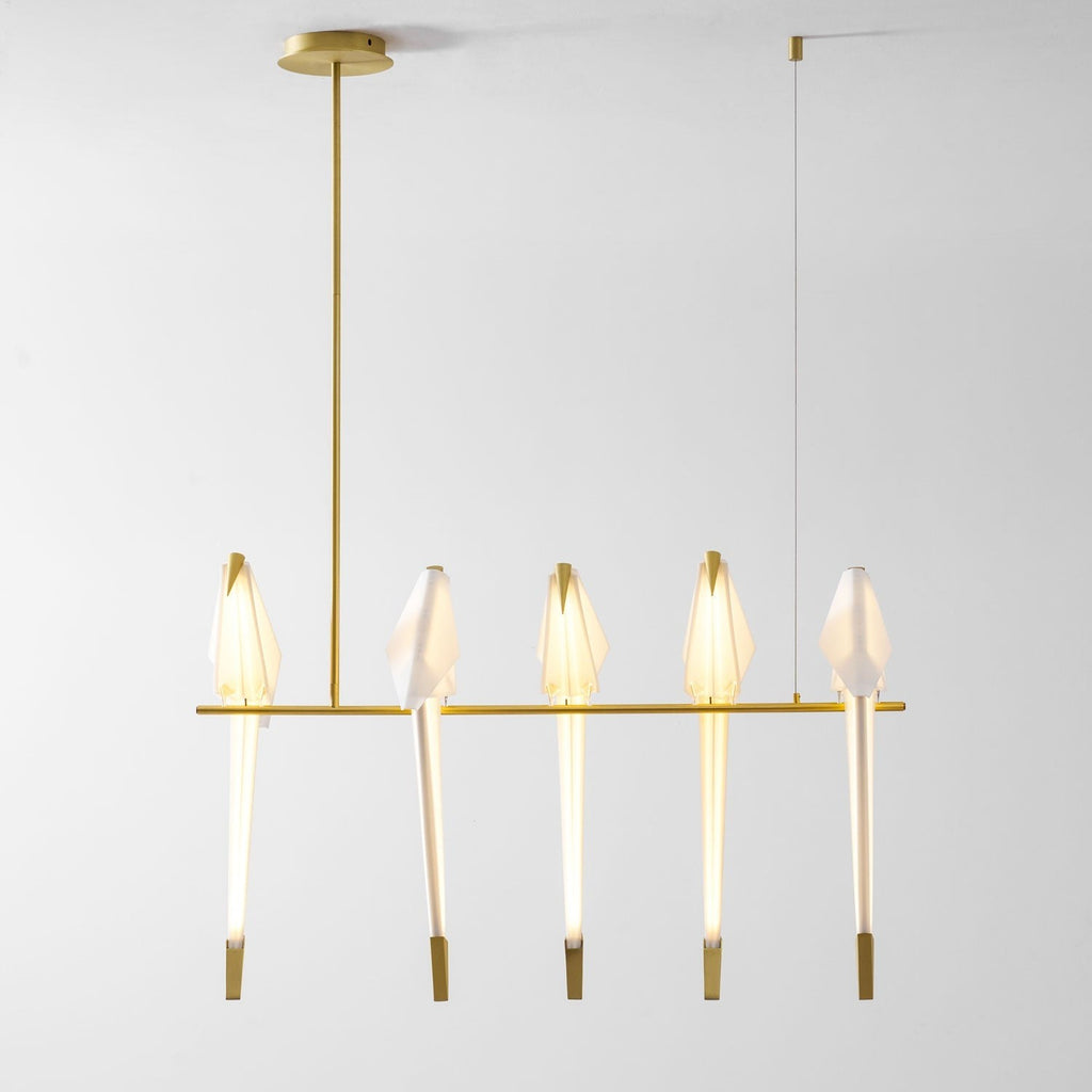 Paper Crane Bird Ceiling Light Fixture Lighting Lobby