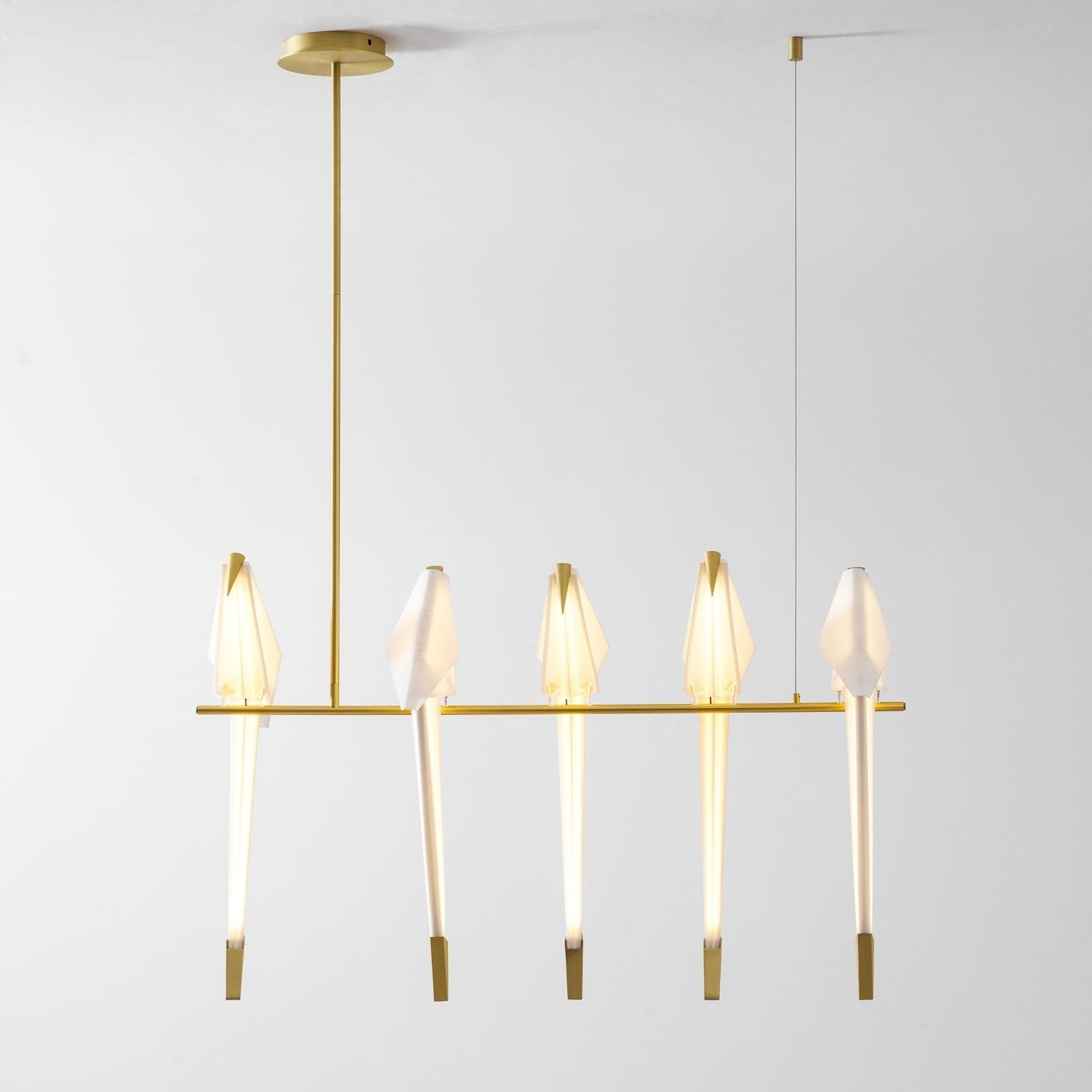 Paper Crane Bird Ceiling Light Fixture Lighting Lobby