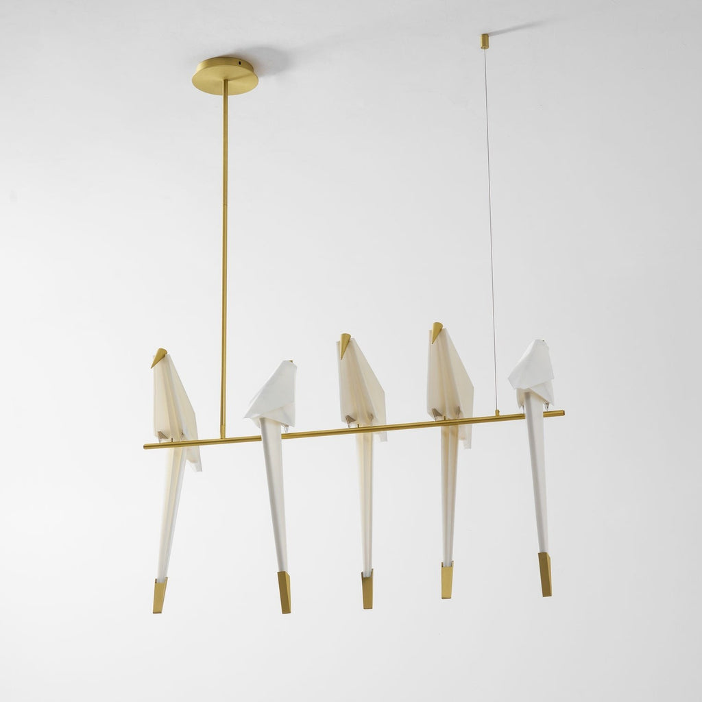 Paper Crane Bird Ceiling Light Fixture Lighting Lobby