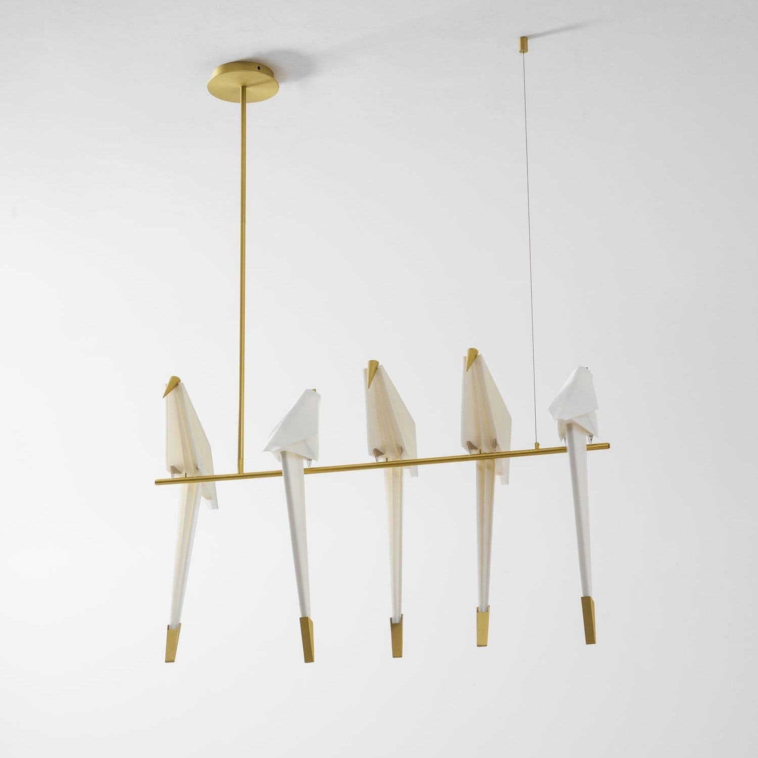 Paper Crane Bird Ceiling Light Fixture Lighting Lobby