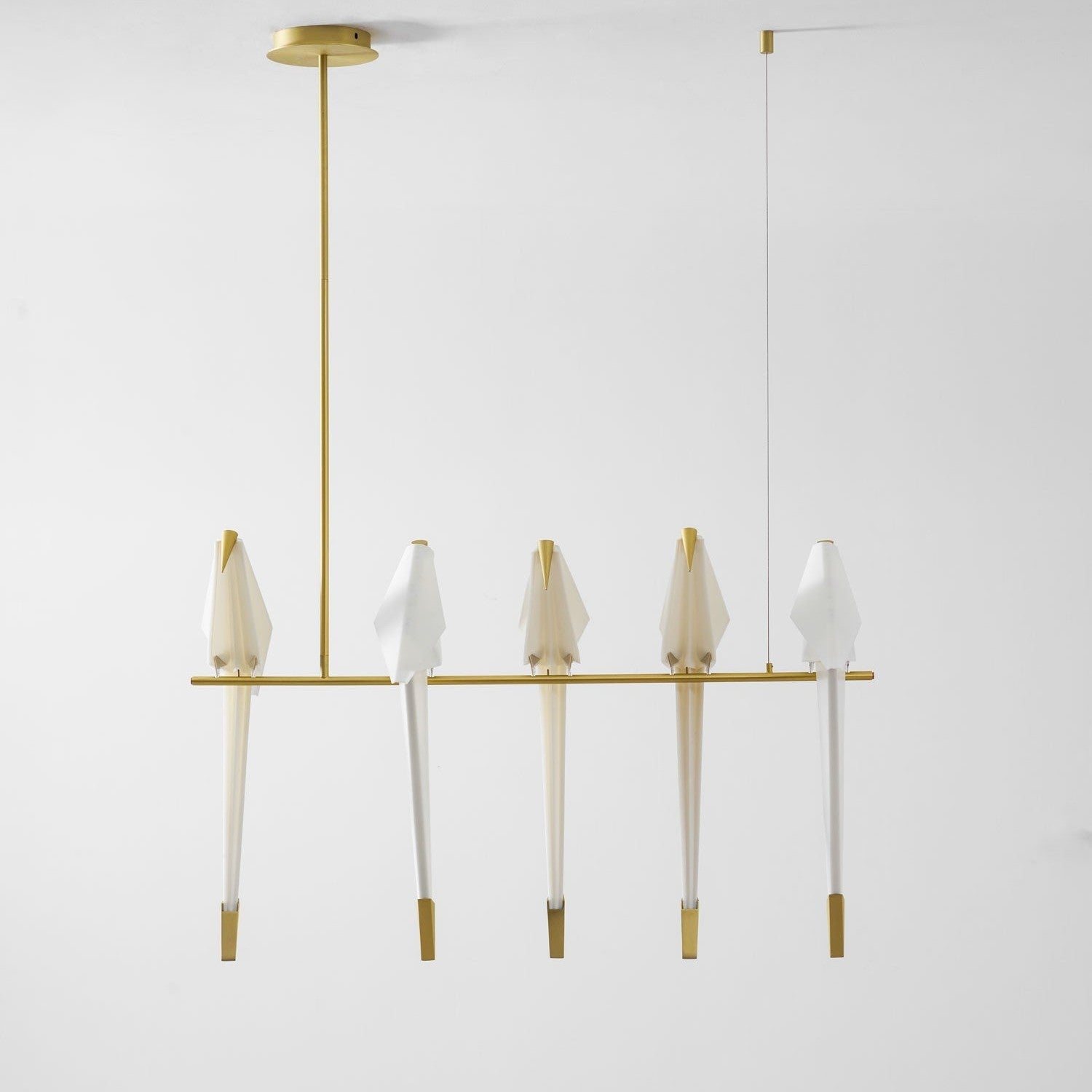 Paper Crane Bird Ceiling Light Fixture Lighting Lobby