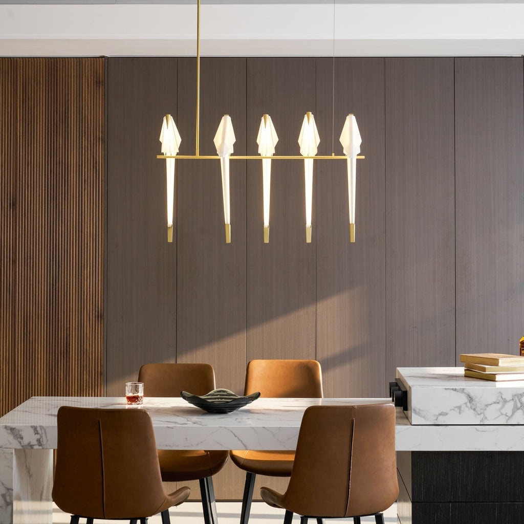 Paper Crane Bird Ceiling Light Fixture Lighting Lobby