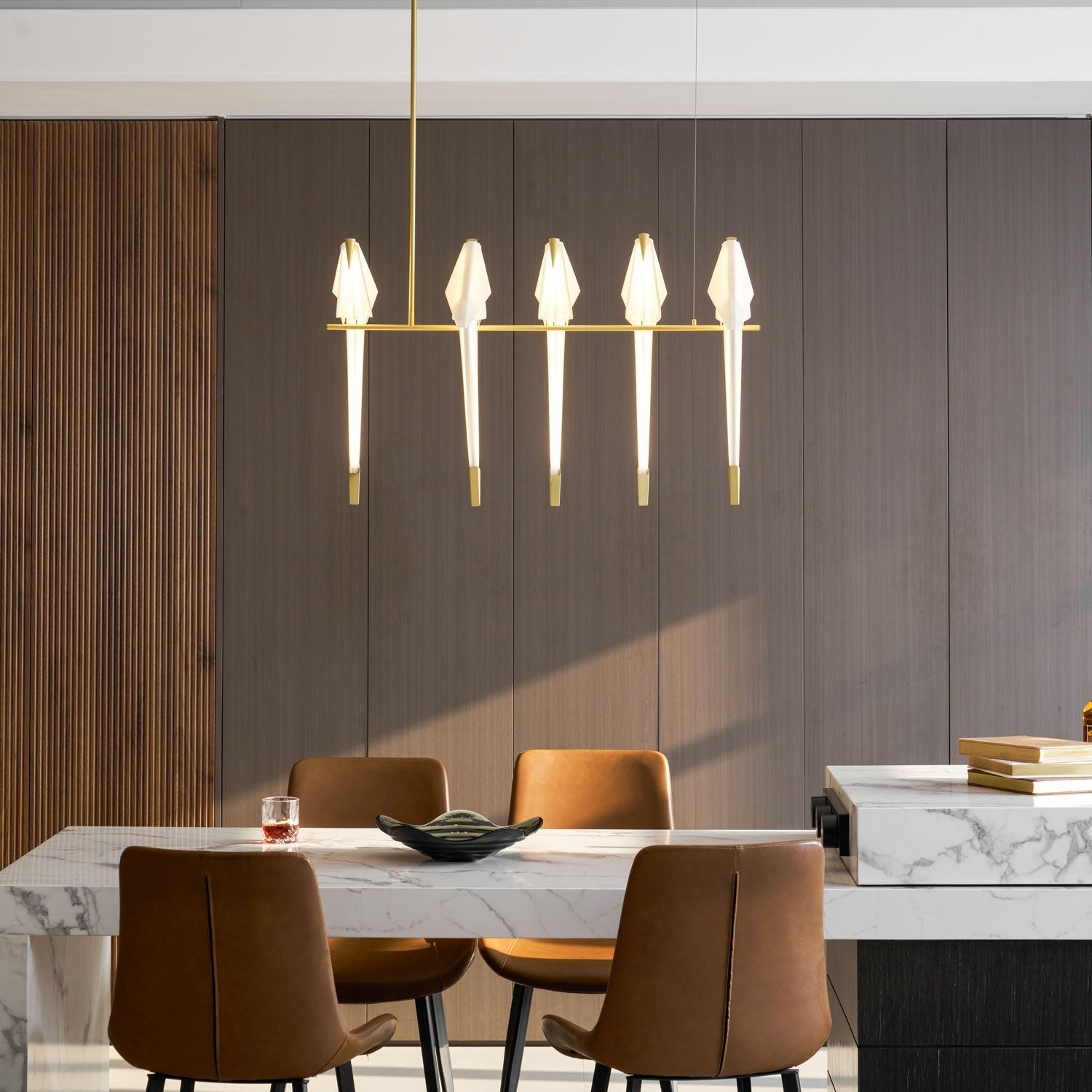 Paper Crane Bird Ceiling Light Fixture Lighting Lobby