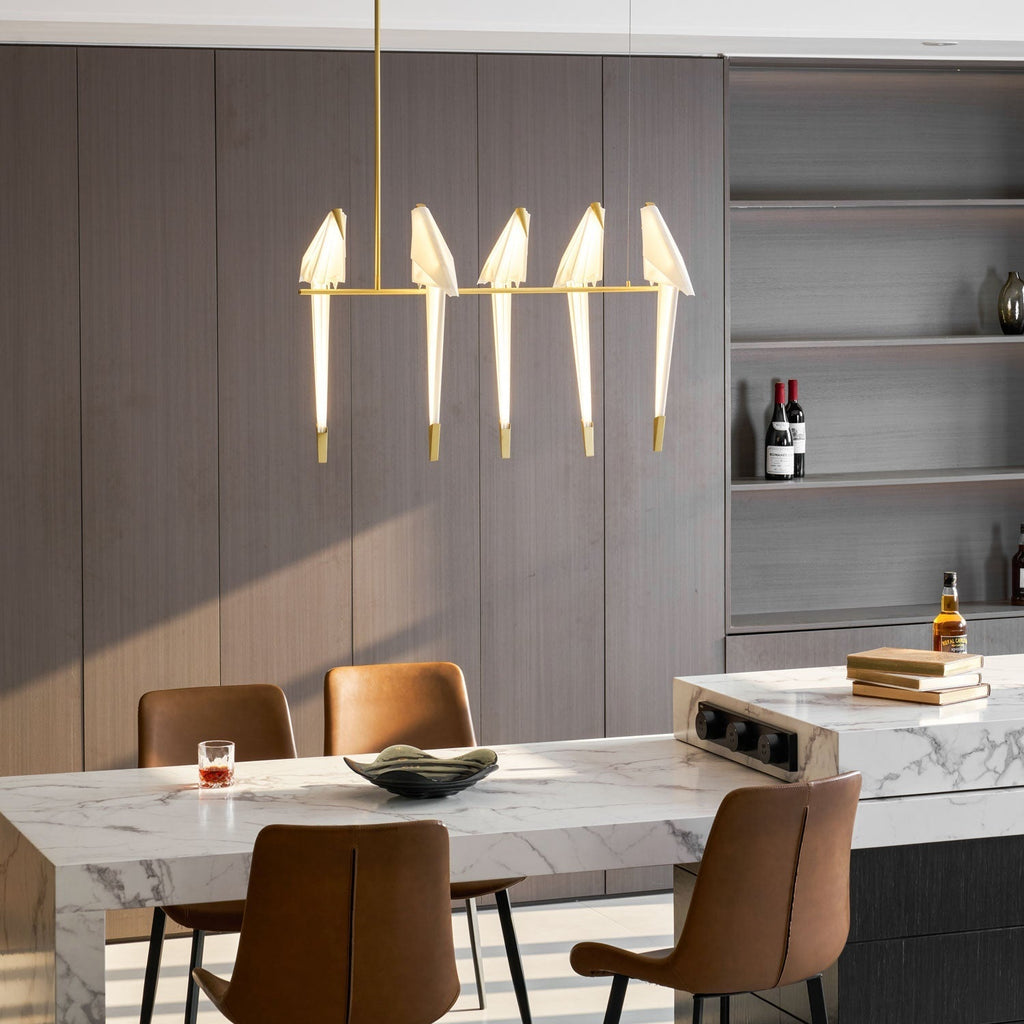 Paper Crane Bird Ceiling Light Fixture Lighting Lobby