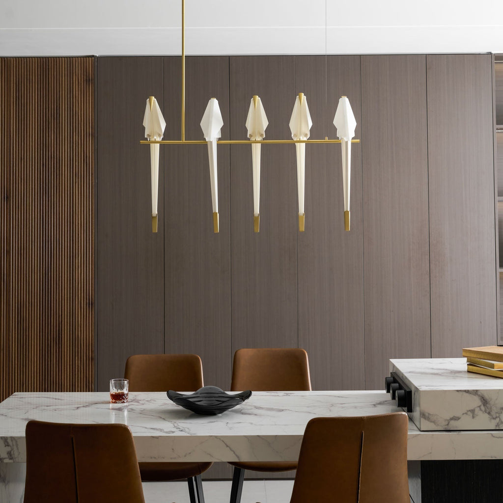 Paper Crane Bird Ceiling Light Fixture Lighting Lobby