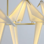 Paper Crane Bird Ceiling Light Fixture Lighting Lobby