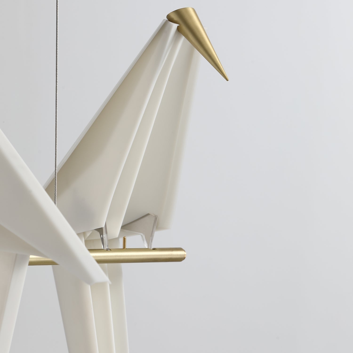 Paper Crane Bird Ceiling Light Fixture Lighting Lobby