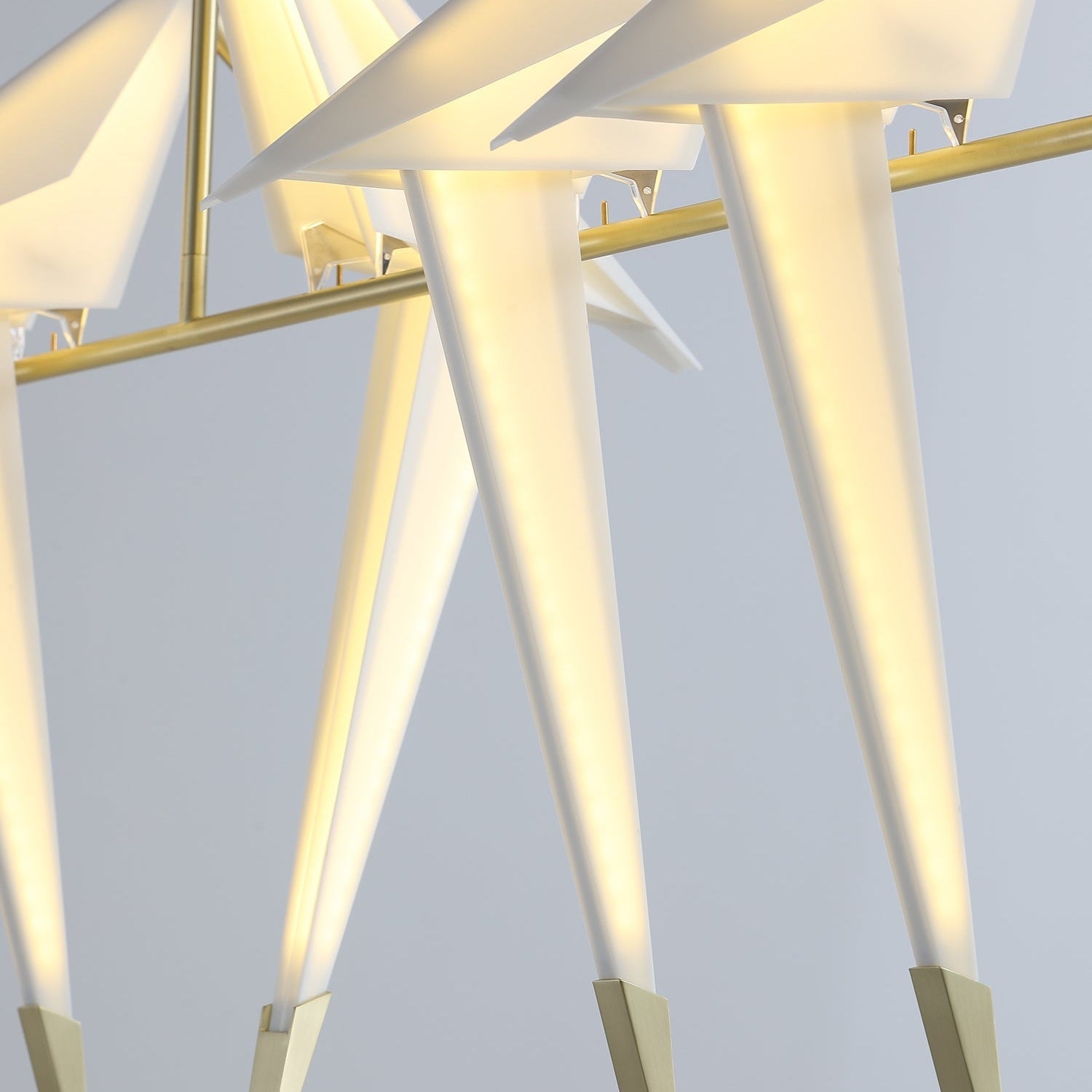 Paper Crane Bird Ceiling Light Fixture Lighting Lobby