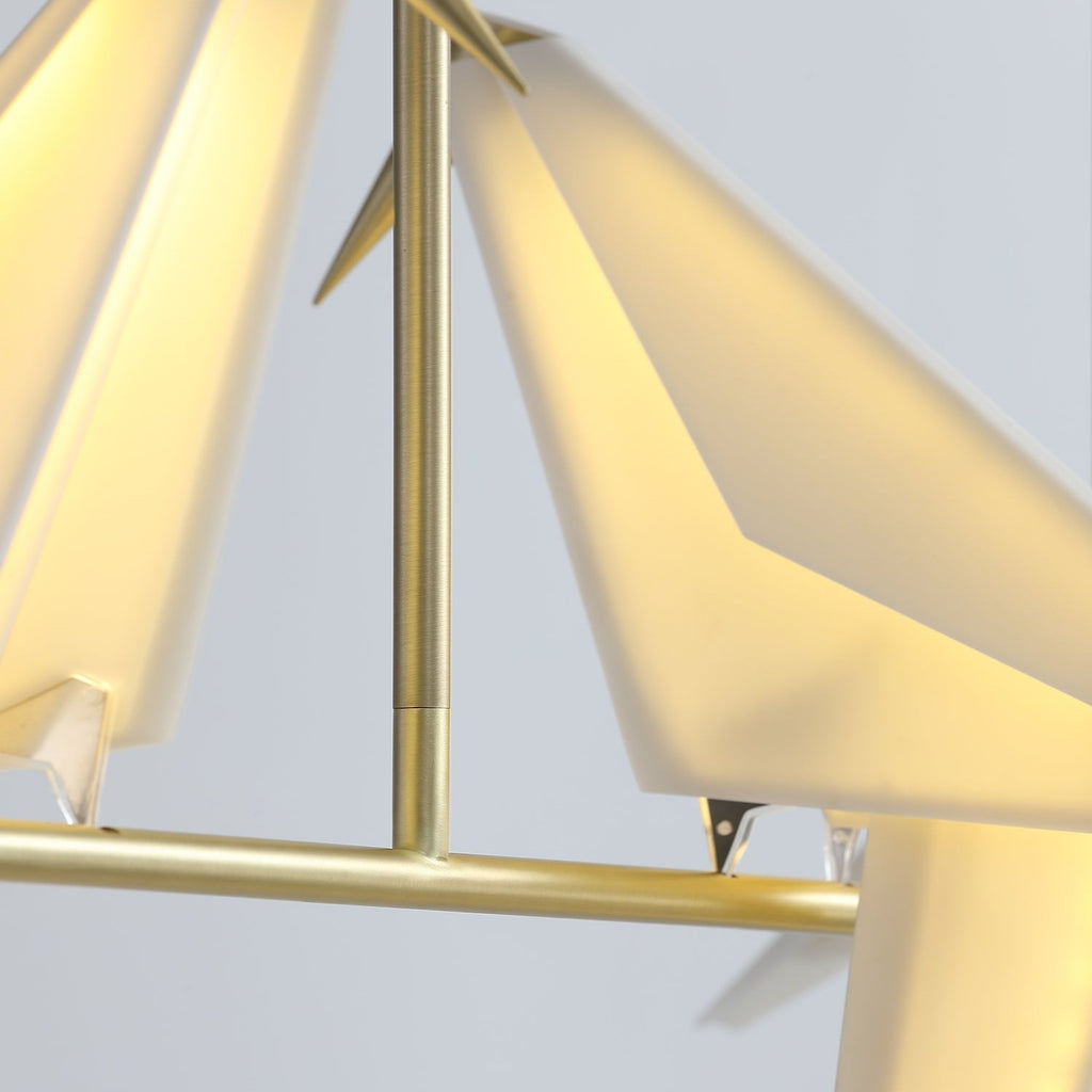 Paper Crane Bird Ceiling Light Fixture Lighting Lobby