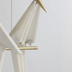 Paper Crane Bird Ceiling Light Fixture Lighting Lobby