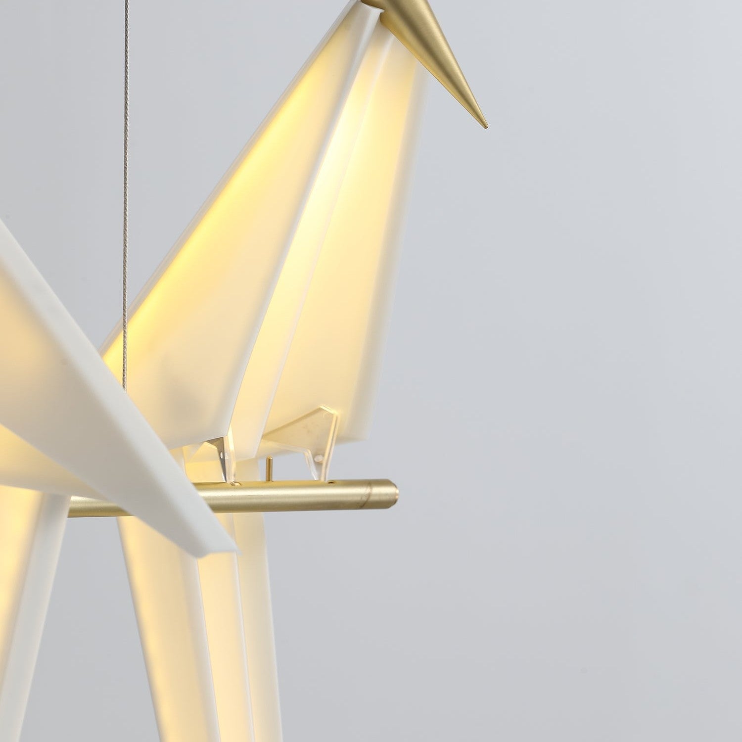 Paper Crane Bird Ceiling Light Fixture Lighting Lobby