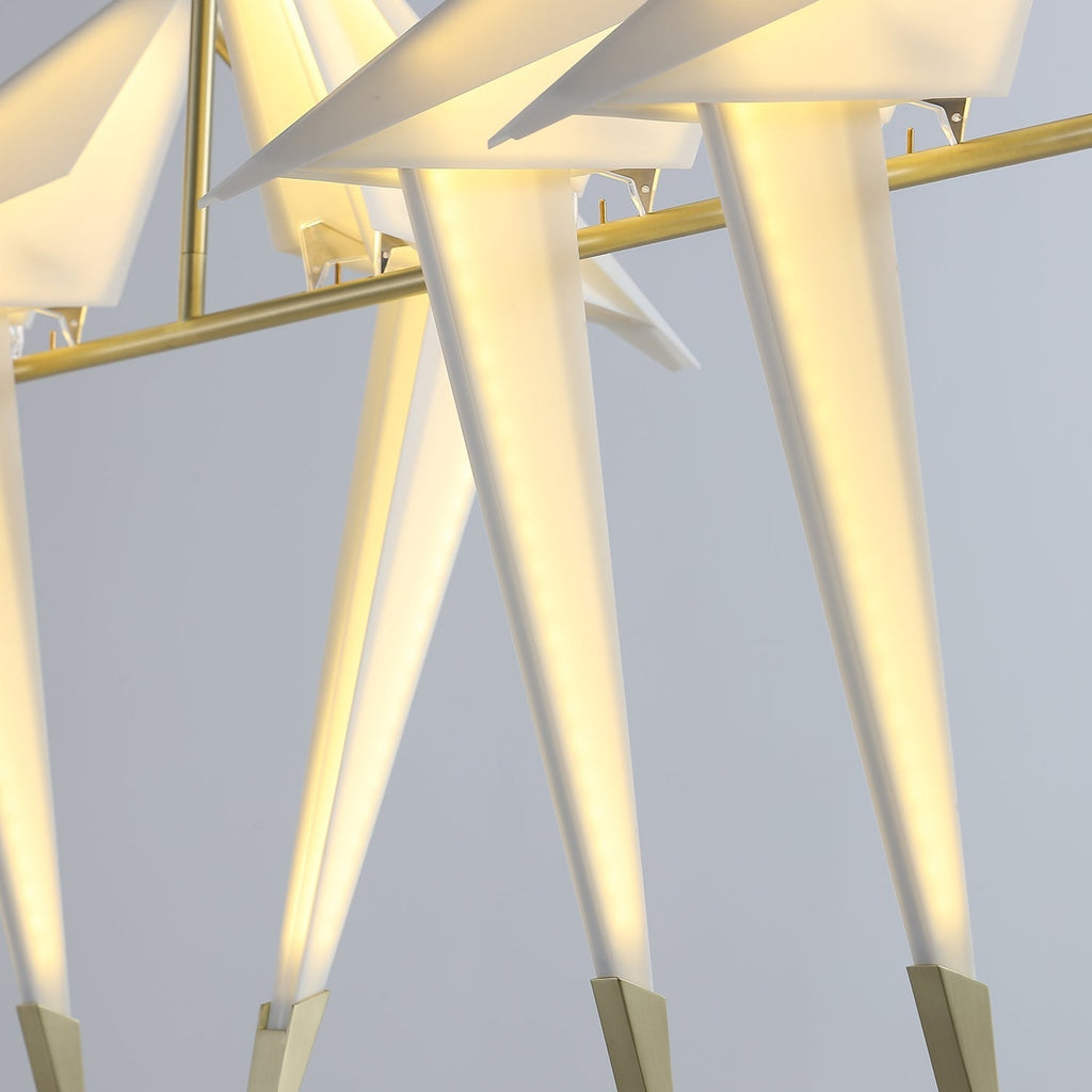 Paper Crane Bird Ceiling Light Fixture Lighting Lobby