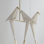 Paper Crane Bird Ceiling Light Fixture Lighting Lobby