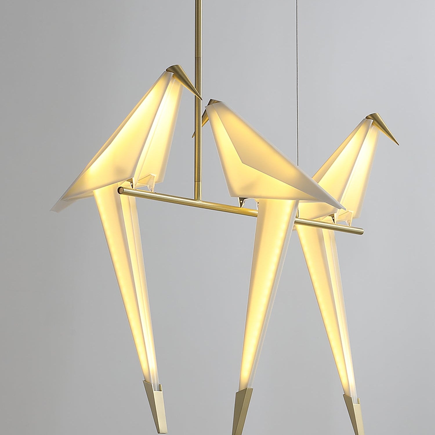 Paper Crane Bird Ceiling Light Fixture Lighting Lobby