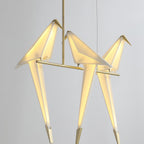 Paper Crane Bird Ceiling Light Fixture Lighting Lobby