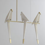 Paper Crane Bird Ceiling Light Fixture Lighting Lobby