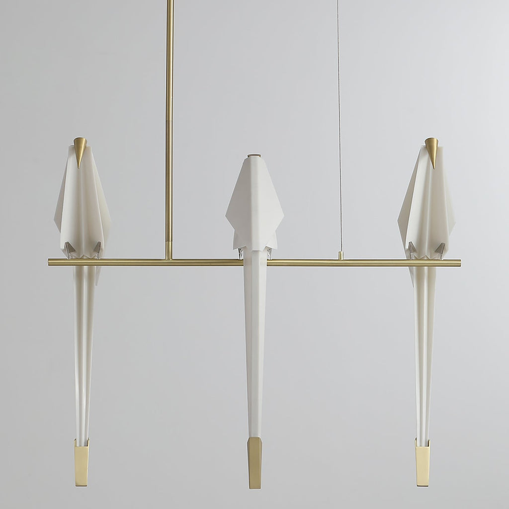 Paper Crane Bird Ceiling Light Fixture Lighting Lobby