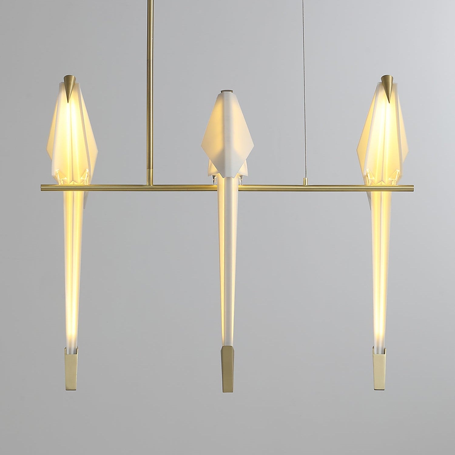 Paper Crane Bird Ceiling Light Fixture Lighting Lobby