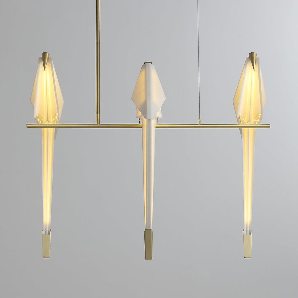Paper Crane Bird Ceiling Light Fixture Lighting Lobby