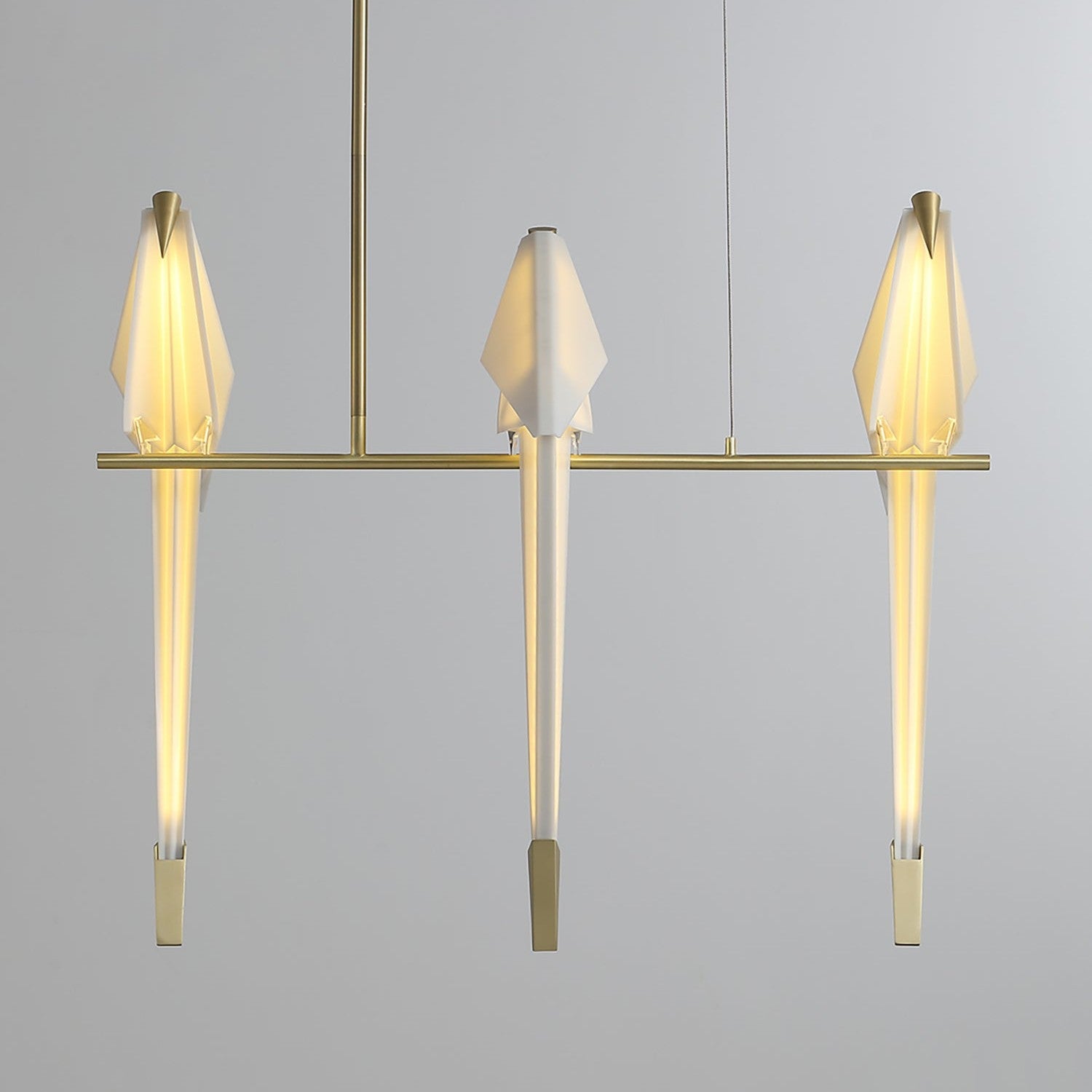 Paper Crane Bird Ceiling Light Fixture Lighting Lobby